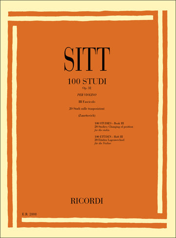 100 Studi Op. 32 per Violino - Volume 3