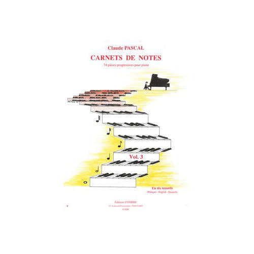 Pascal - Carnets De Notes Vol.3 - Piano