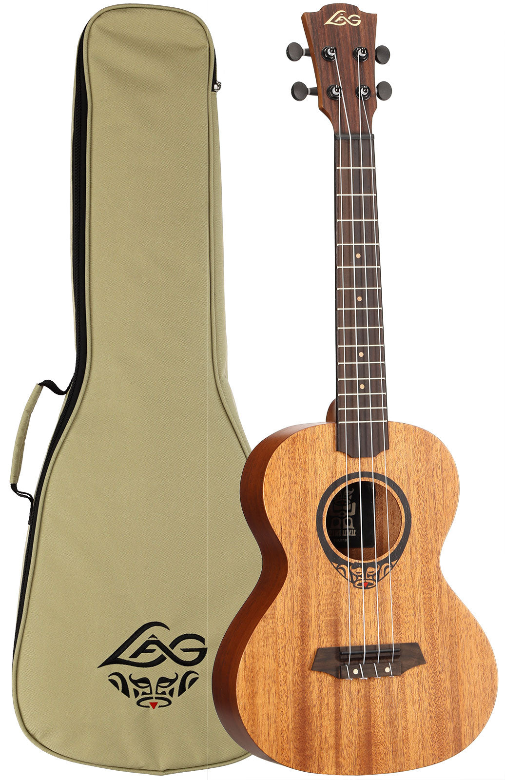 Tiki Tku110T Ukulele Tenore Fondo Arcuato con Custodia