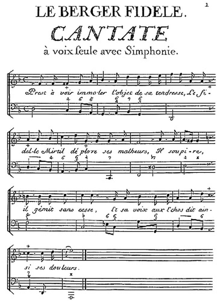 Rameau J.P. - Cates Francaises A Voix Seule Avec Symphonie 1729 - Fac-Simile