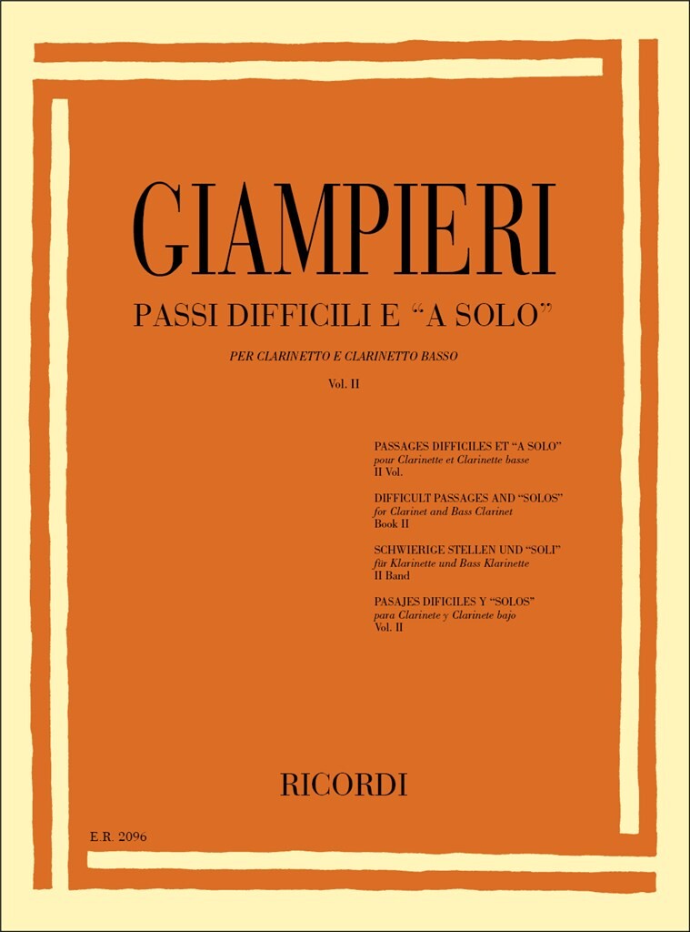 Giampieri A. - Passi Difficili E 'a Solo' Vol.2 - Clarinette