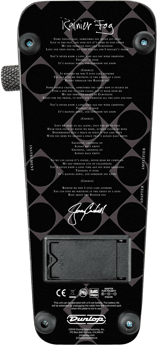 JC95B Jerry Cantrell Wah Distress Black Edizione limitata