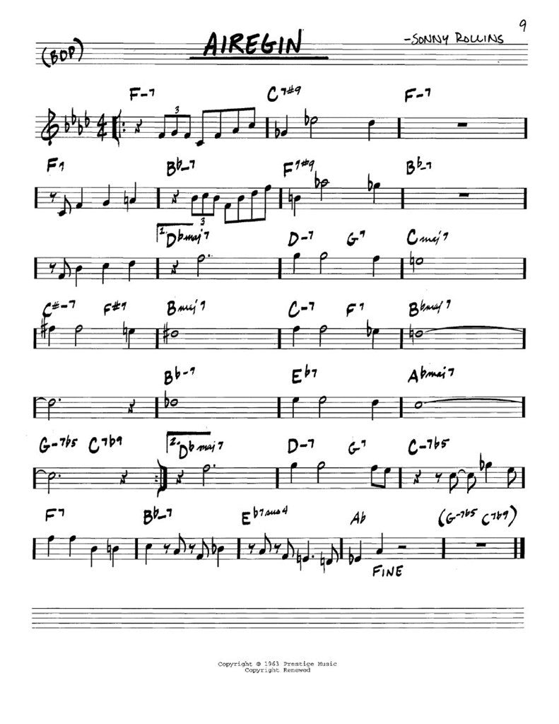 Il vero libro del bebop - Strumenti in Do