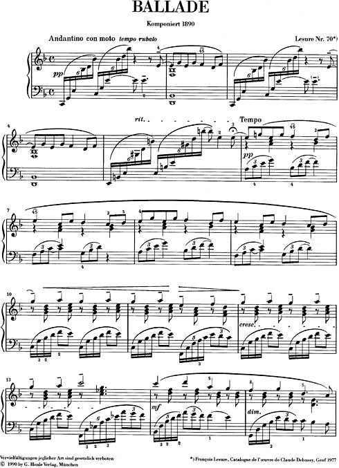 Debussy C. - Ballade