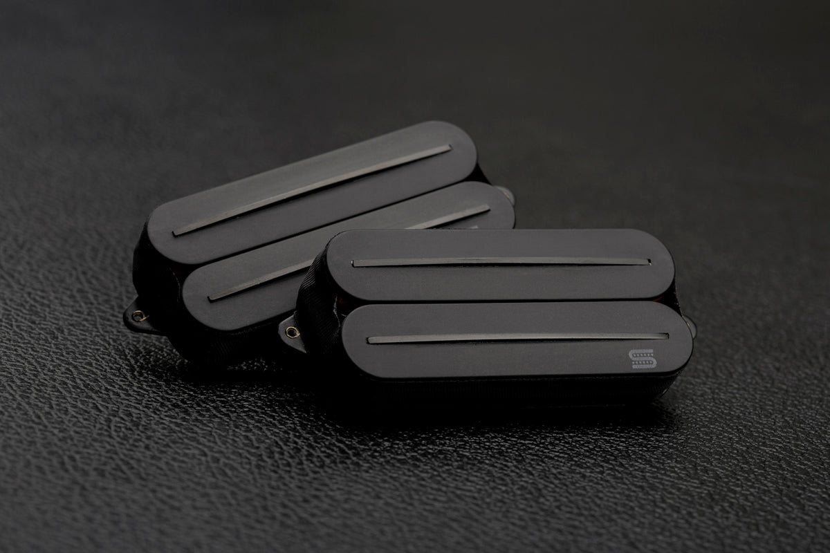 Humbucker Black Jupiter Rails 7 corde, firma di Wes Hauch, set, nero