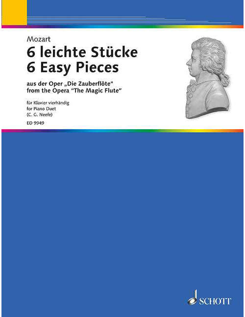 Mozart - 6 Pezzi Facili Estratti Da " La Flûte Enchantée " - Pianoforte (4 Hets)