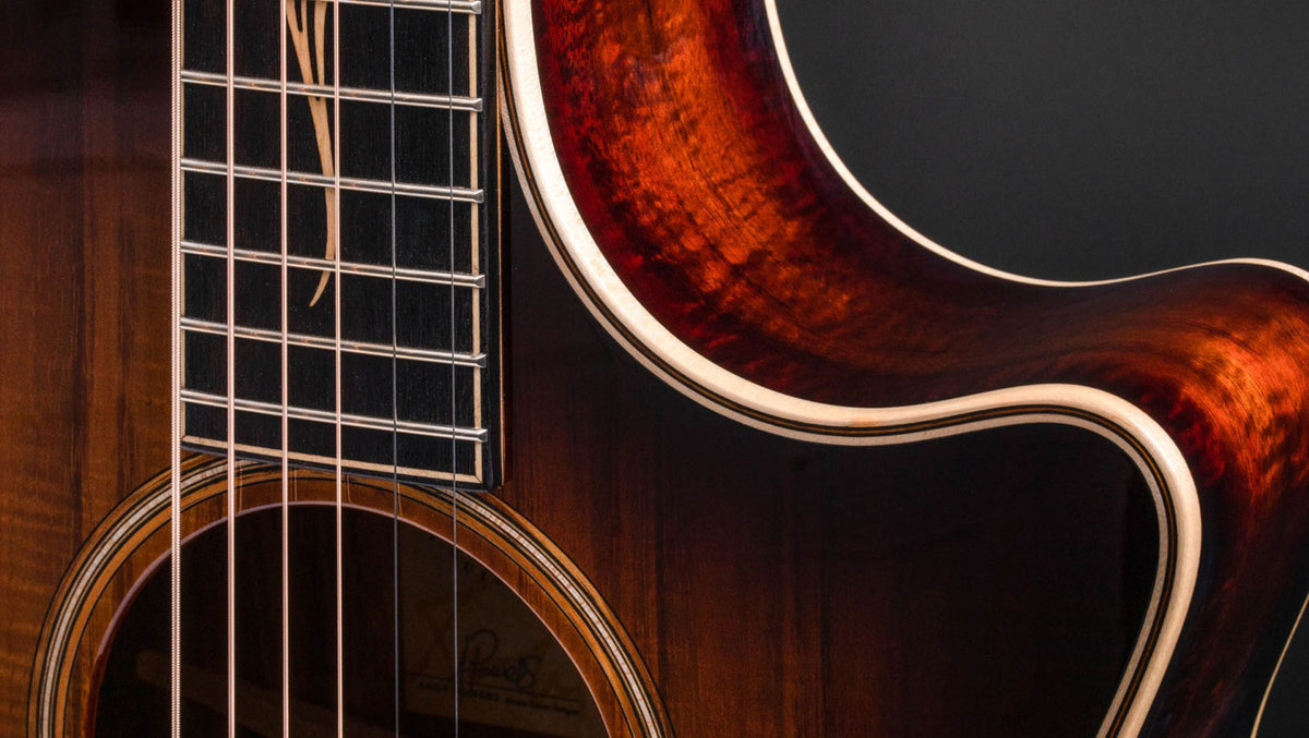 K24ce Tavola in koa hawaiano sfumato Edgeburst Grand Auditorium