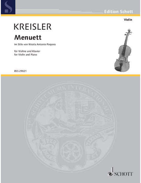 Kreisler - Menuett Im Stile Von Nicola Antonio Porpora No. 3 - Violon et Piano