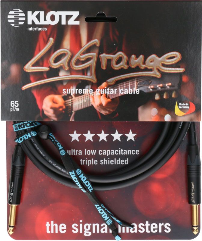 LA-grange Cavo per Strumento BK 4.5M Jack Mono - Jack Mono Contatto Dorato