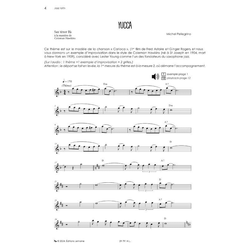 PELLEGRINO - SAXOPHONE JAZZ LATIN