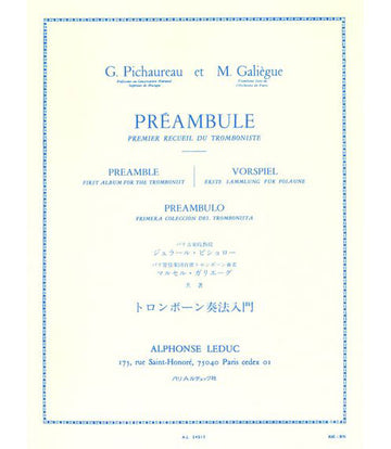 Galiegue & Pichaureau - Preambolo - Trombone