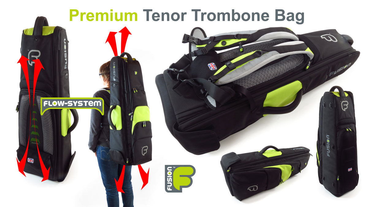 Premium Black/Green Trombone Case