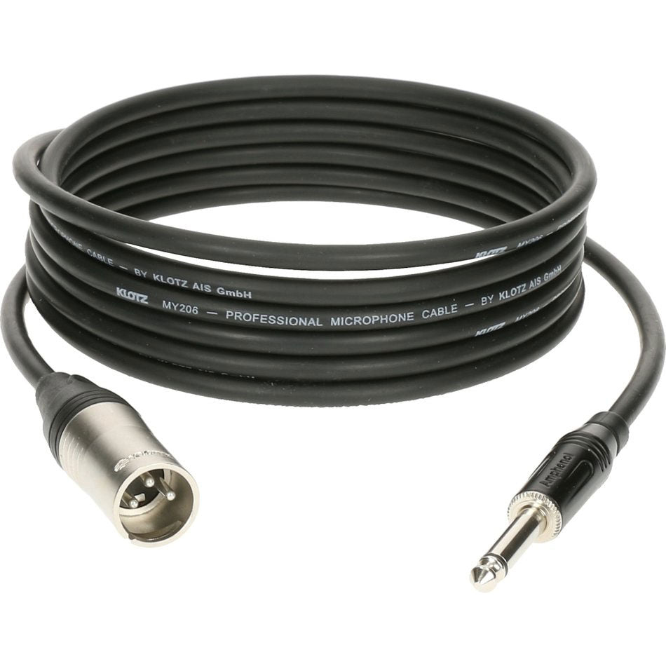M1 MIC CABLE BLACK 1M XLR 3 MALE - JACK 2P KLOTZ