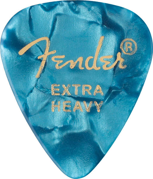 Fender 351 Shape Premium Picks Extra pesante Ocean Turquoise Confezione da 12