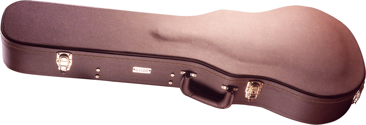 Custodia Les Paul Marrone in Legno Deluxe - GW