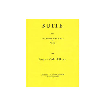 Vallier - Suite Op.59 - Saxophone et Piano