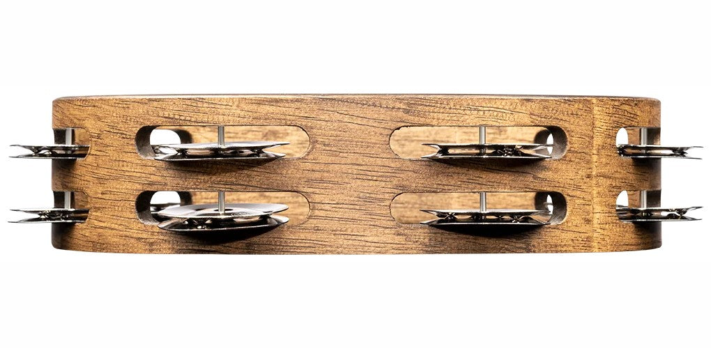 Tamburello Legno 8 Marrone Piattelli Ottone