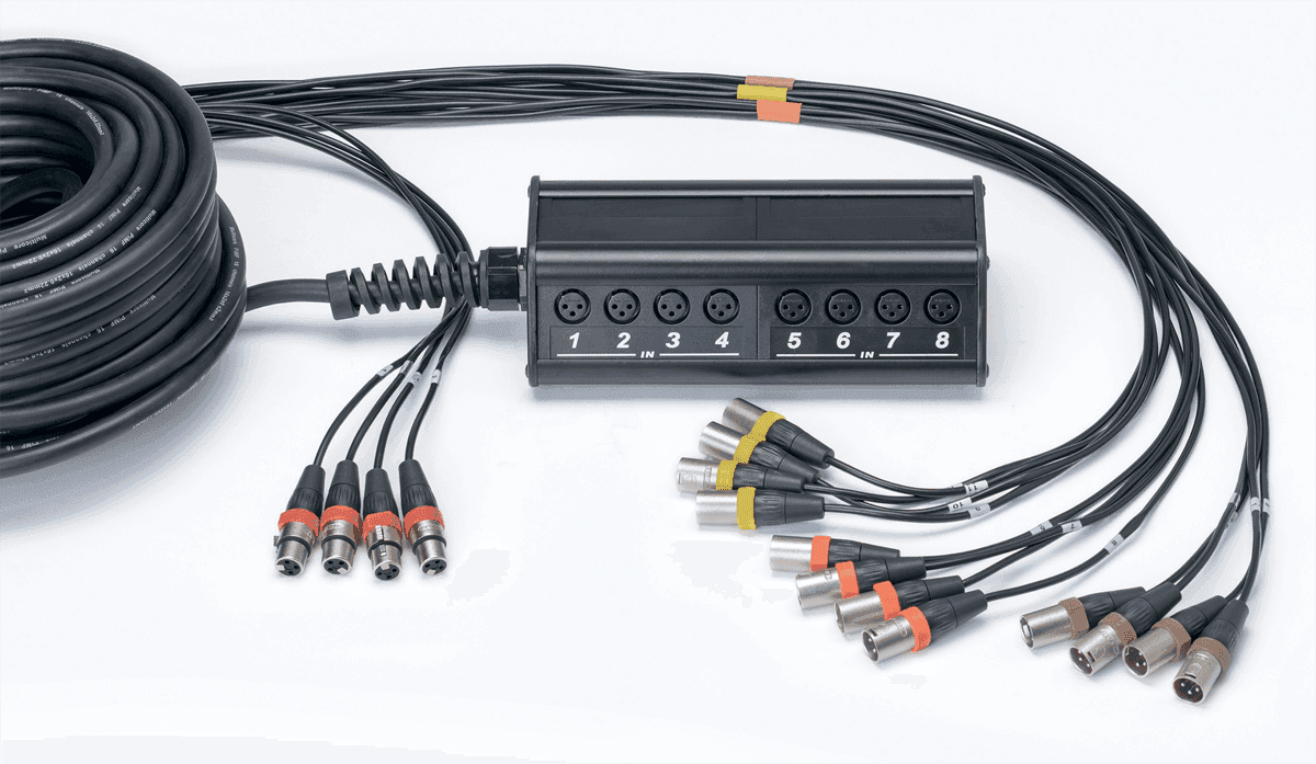 Stagebox 12 Ingressi 4 Uscite XLR Cavo 30 M