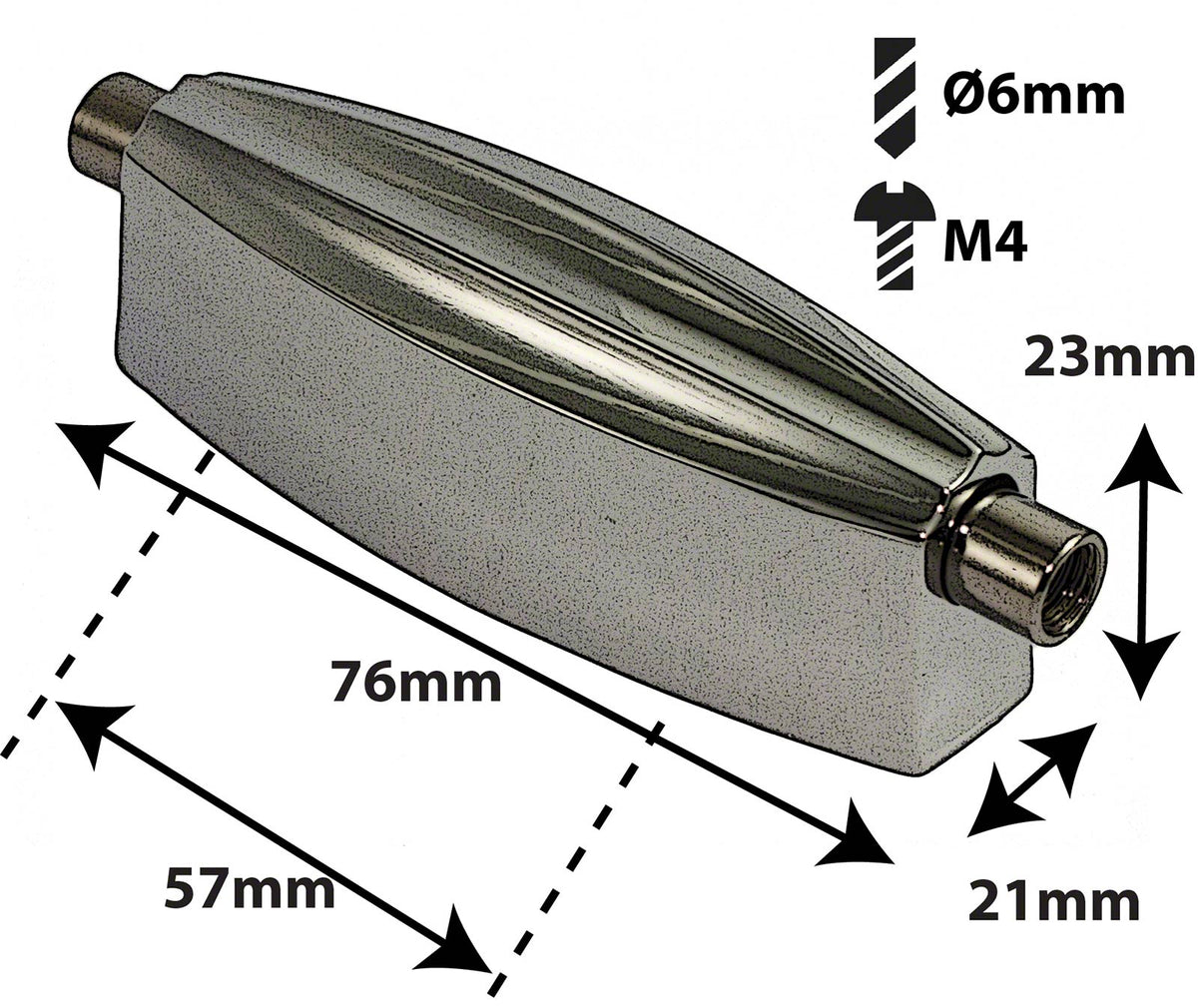 L16SD-BK - BLOCCHETTO RULLANTE NERO - 57MM (X1)