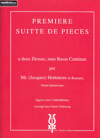 HOTTETTERRE J. - 1ERE SUITE A DEUX DESSUS SANS BASSE OP. 4 - 2 FLUTES A BEC ALTO