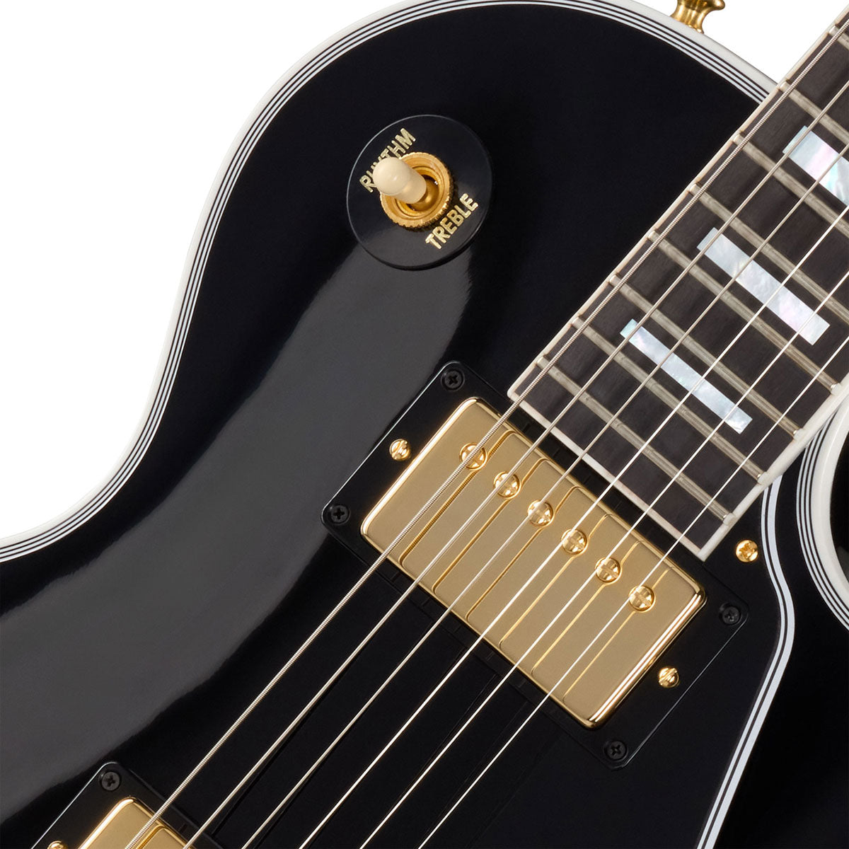 Les Paul Custom Scala lunga Ebano Moderno