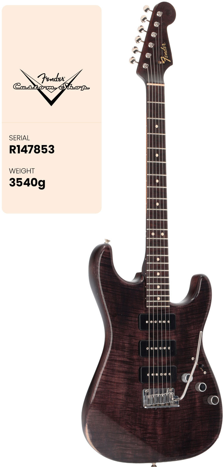 65 Stratocaster Relic Ebano Trasparente