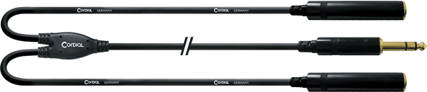 Cavo Y Sdoppiatore Jack Stereo/2 Jack Femmina 30 CM
