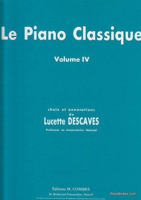 Descaves - Il pianoforte classico Vol.4 - Pianoforte
