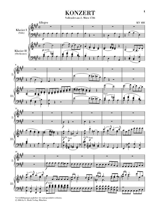 Mozart W.a. - Concerto For Piano And Orchestra A Major K. 488