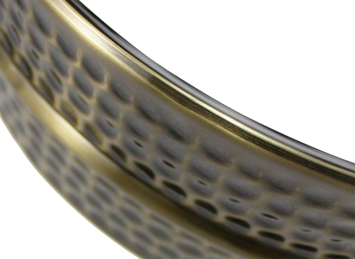 14X4 Fusto in Ottone Martellato Nichel Nero (ottone)