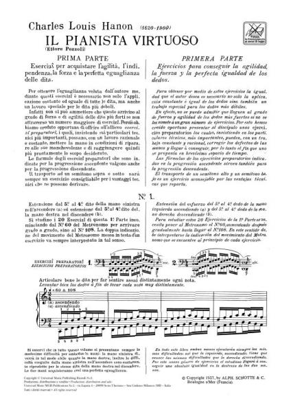 HANON C.L. - PIANISTA VIRTUOSO 60 ESERCIZI - PIANO