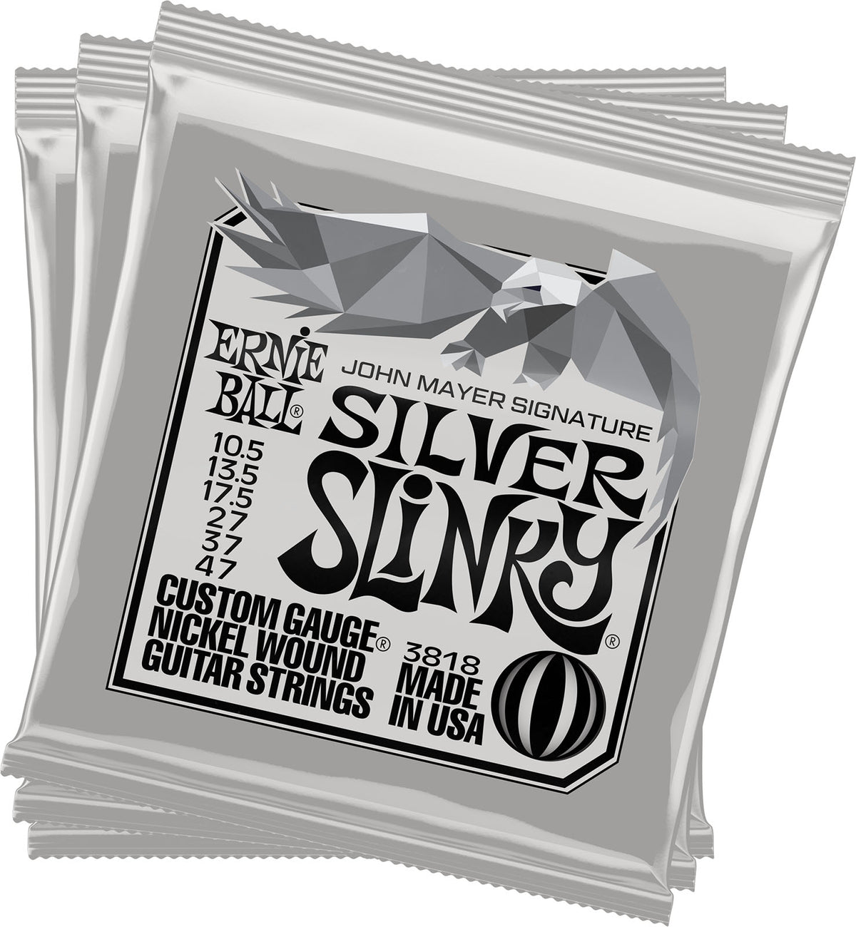 PACK DE 3 JOHN MAYER SILVER SLINKY 10,5-47
