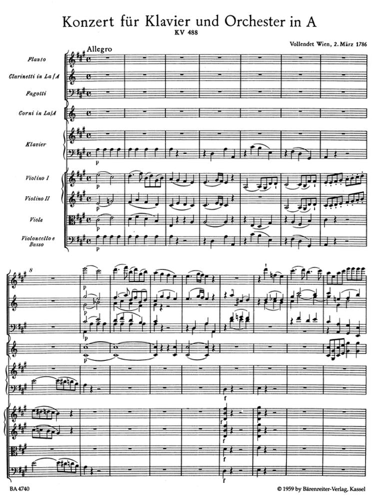 Mozart W.a. - Concerto N°23 En La Majeur KV 488 Pour Piano et Orchestre - 2 Pianos