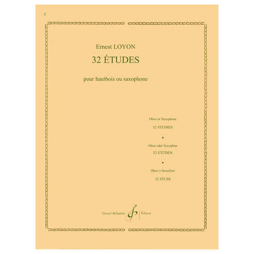 LOYON ERNEST - 32 Études - OBOE O SASSOFONO