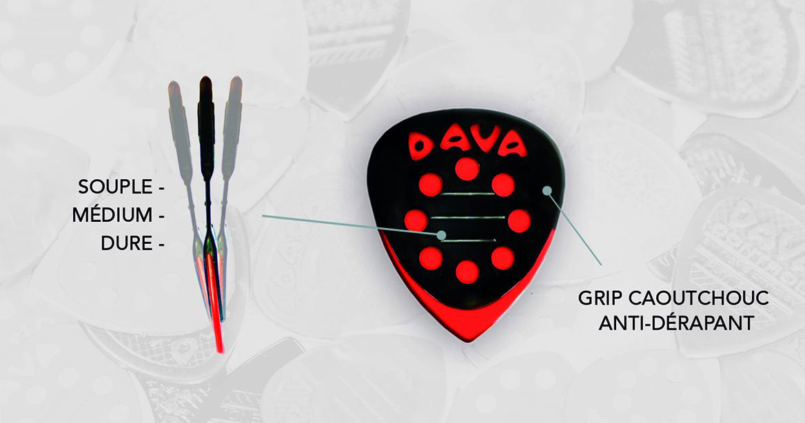 Plettri Power Grip - 1 Sacchetto da 6 Pezzi