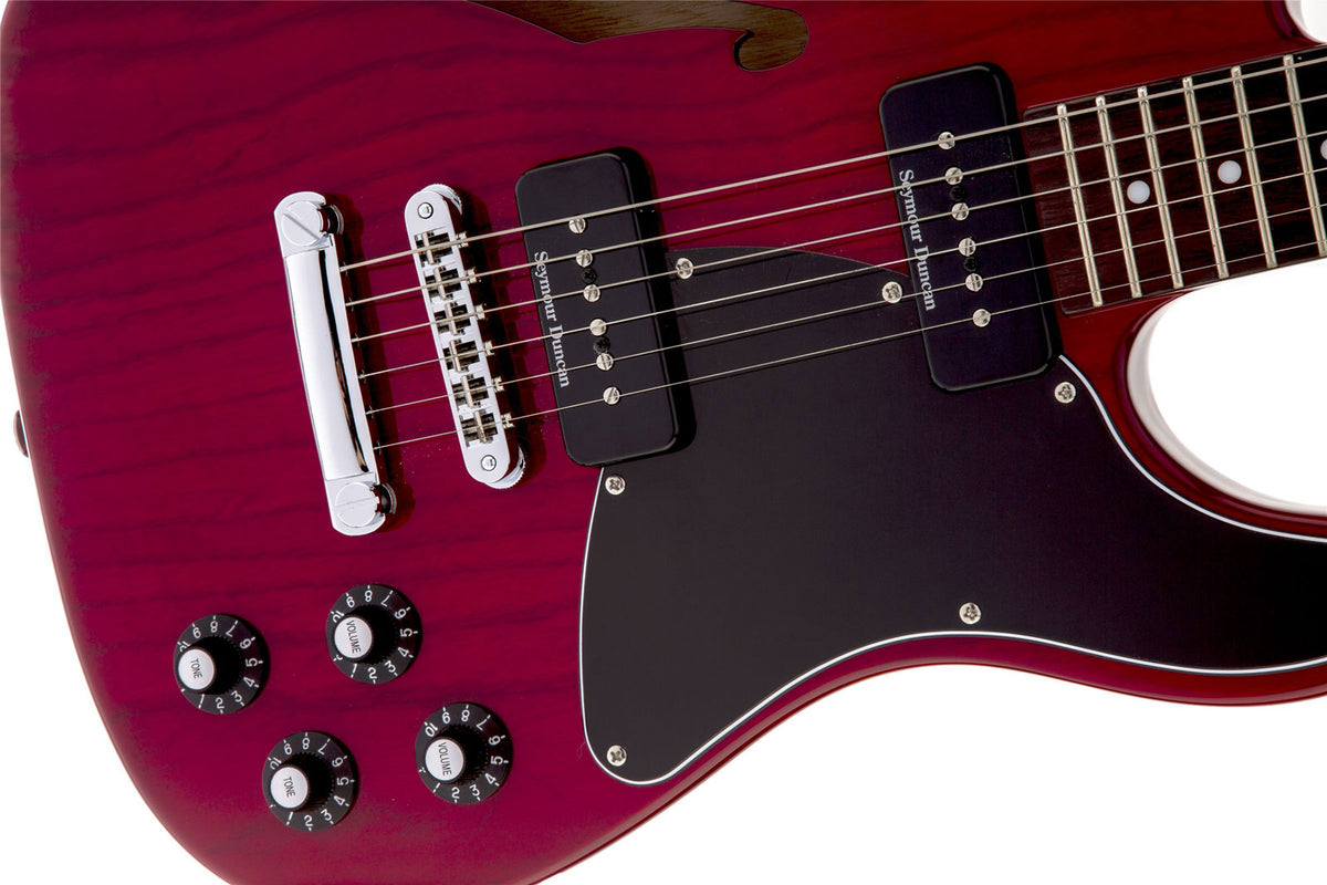 Telecaster JA-90 Thinline Signature Jim Adkins LRL Rosso cremisi trasparente