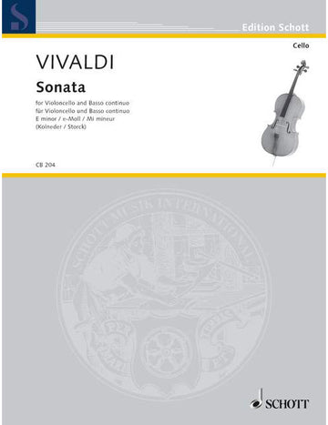 Vivaldi - Sonata En Mi Mineur - Violoncelle et Basso Continuo