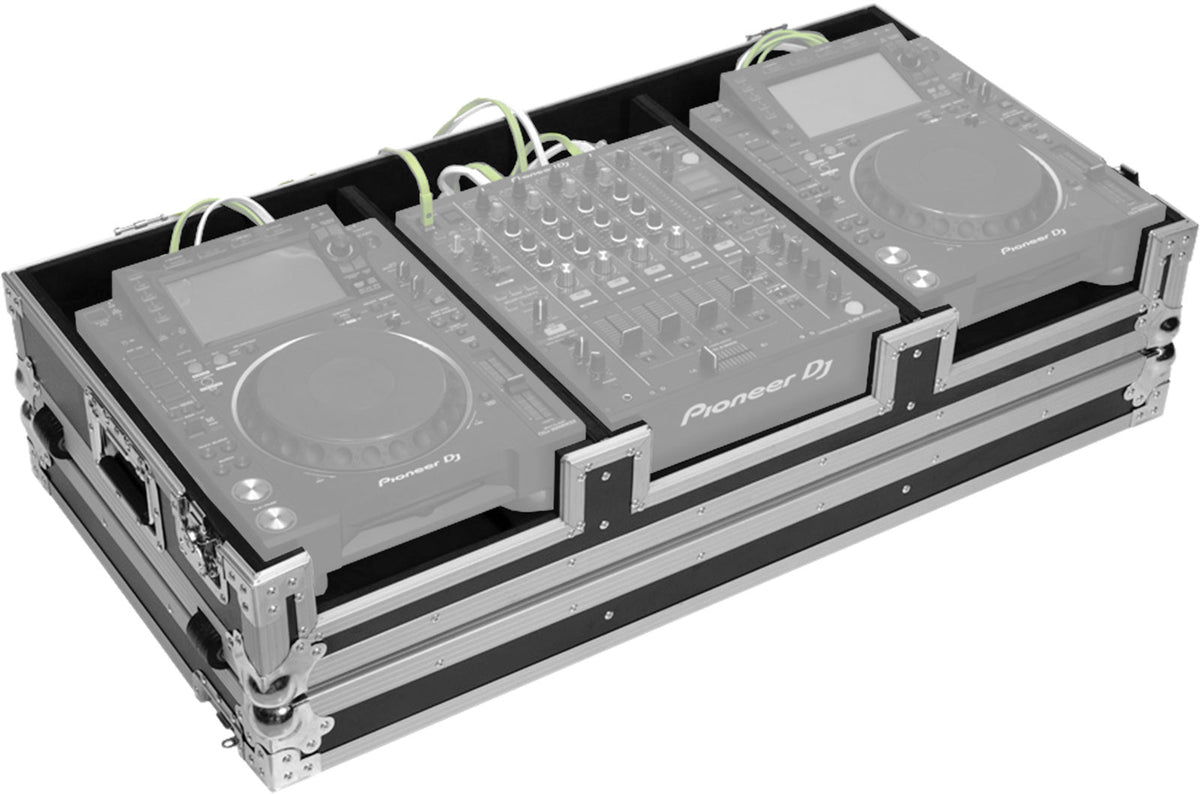 Flight Console DJ CDJ-2000NXS2 / DJM-900 Argento