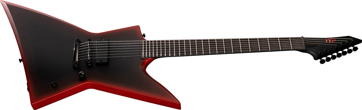 EXL-7 Baritono Black Metal Red Burst Satin