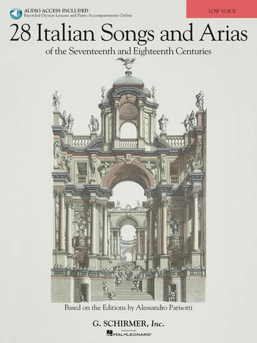 28 ITALIAN SONGS AND ARIAS OF 17TH AND 18TH CENT PARISOTTI LOW VOICE+ 2AUDIO TRACKS - LOW VOICE