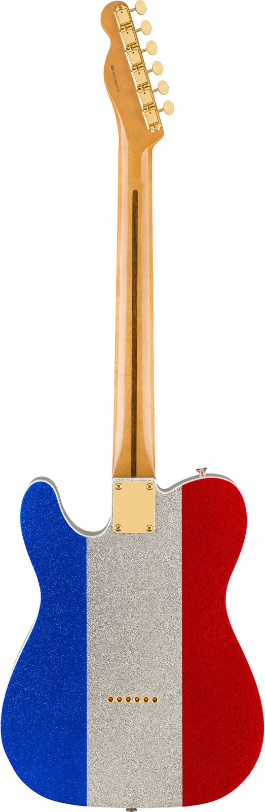Telecaster Signature Buck Owens Mn Scintillante rosso argento blu