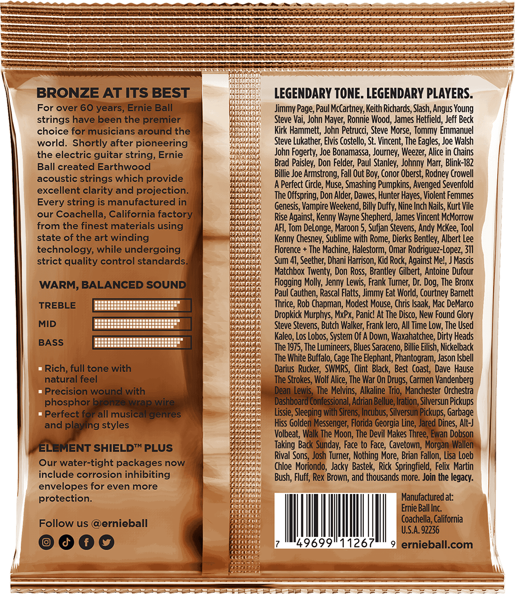 CORDES EARTHWOOD PHOSPHORE BRONZE MEDIUM 13-56 - PACK DE 3