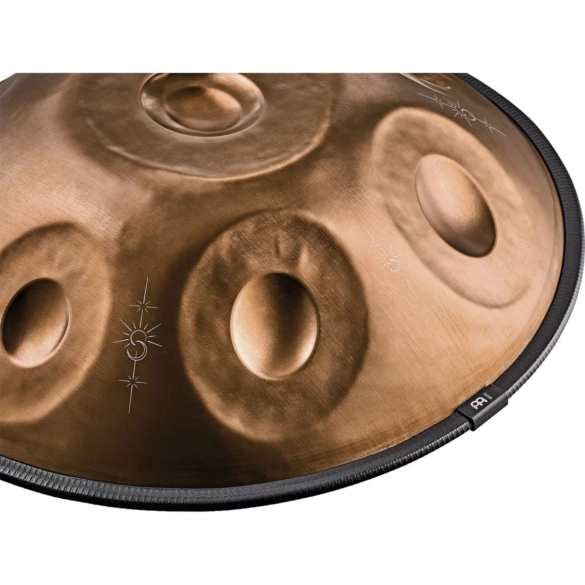 Sensory Handpan Stainless Steel Bb2 Amara 9 Notes 432 Hz Vintage copper Engraved design