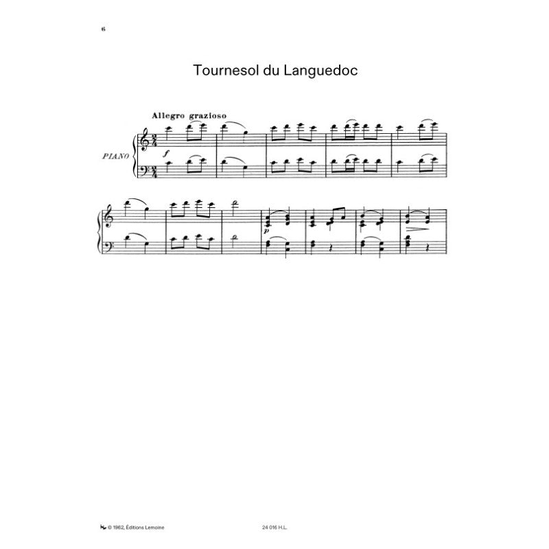Tailleferre Germaine - Fleurs De France - Piano
