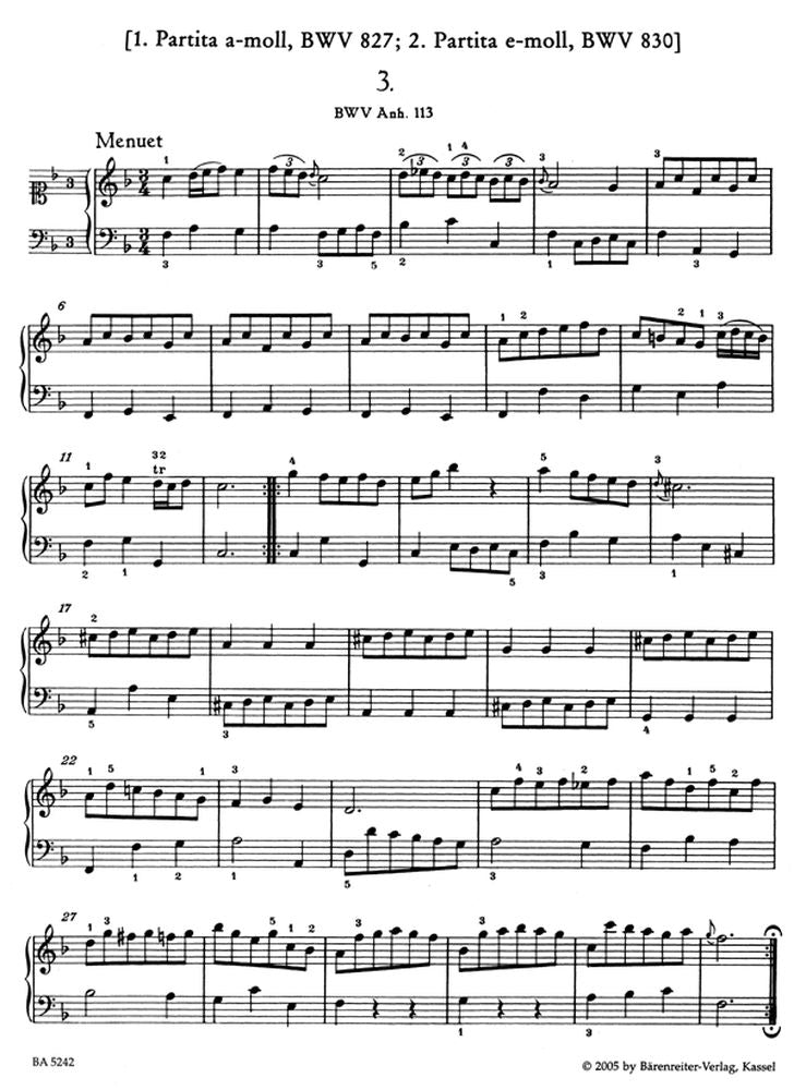 Bach J.S - Petit Livre D'anna Magdalena Bach - Piano