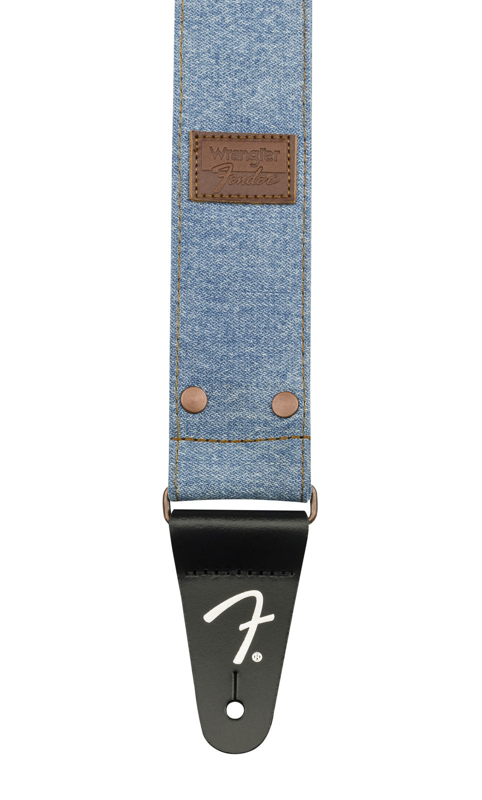 x Wrangler tracolla in denim con borchie indaco chiaro