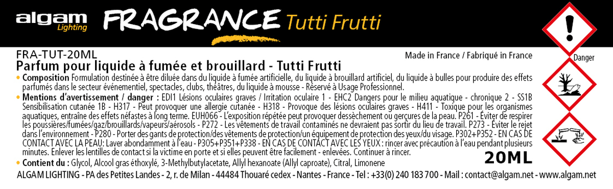 Profumo per Liquido per Fumo e Nebbia Tuttifrutti 20ML