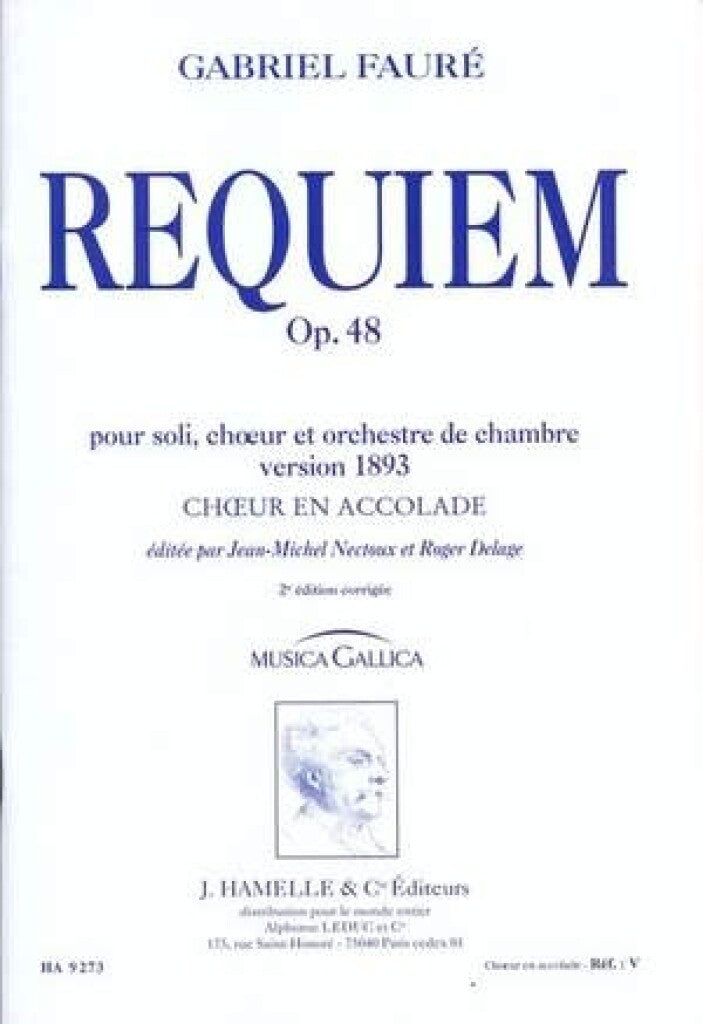 Leduc Faure Gabriel - Requiem Op.48 Version 1893 - Choeur En Accolade