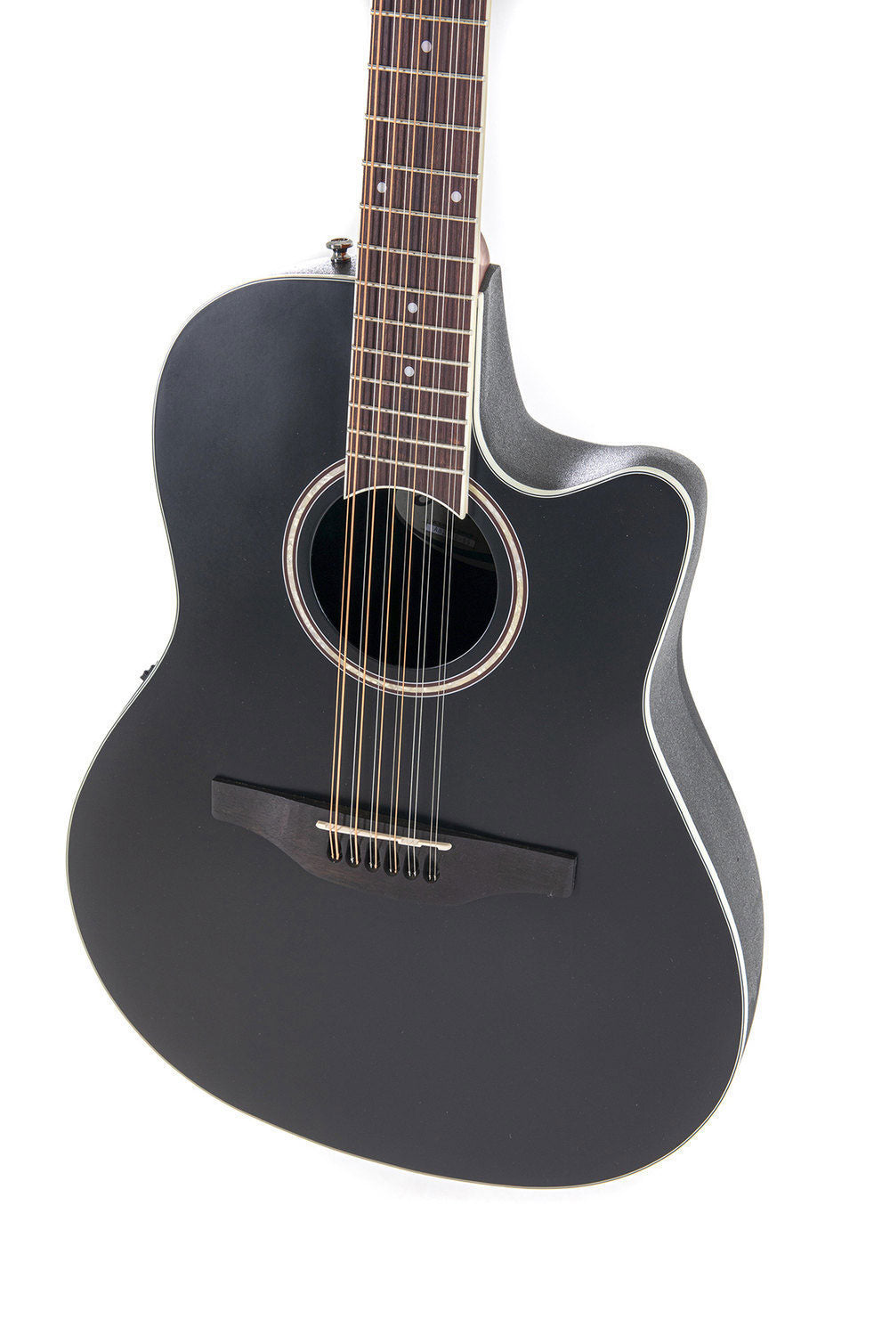 Chitarre Elettroacustiche Ab2412Ii Mid Cutaway 12-String Black Satin