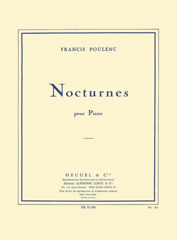 POULENC F. - NOTTURNI - PIANOFORTE